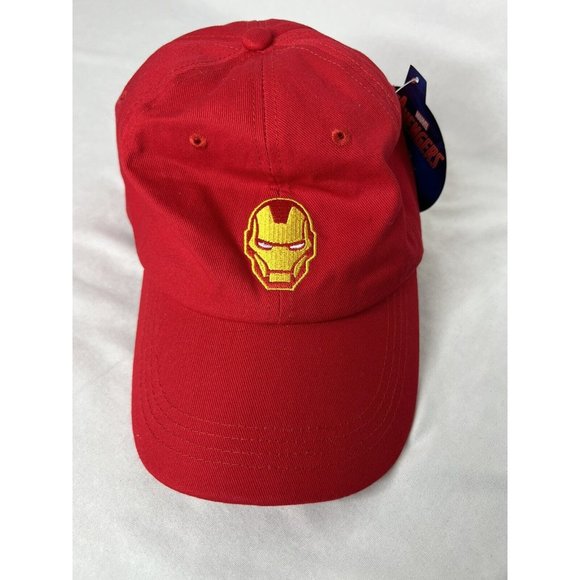 New Unisex Culturefly Marvel Iron Man Hat Strap Back Red Avengers Cap - Picture 1 of 12